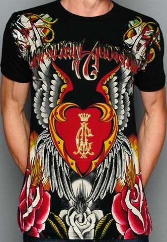 Christian Audigier Mans t-shirt Blessed Heart