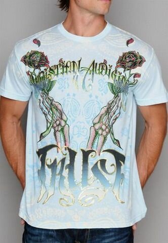 Christian Audigier Mans Short Sleeve Tees hand