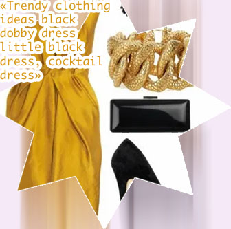 Black and gold party clothes