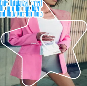 Oversized hot pink blazer