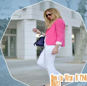 Pink blazer look