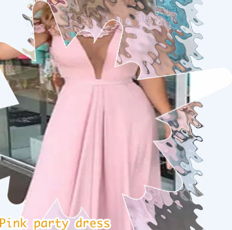 Pink long sleeve party dress