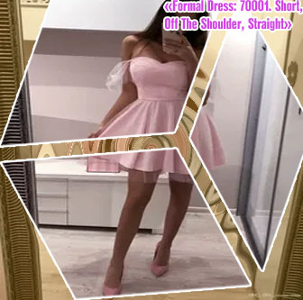 Pink off the shoulder cocktail dress