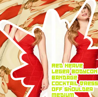 Red bandage cocktail dress